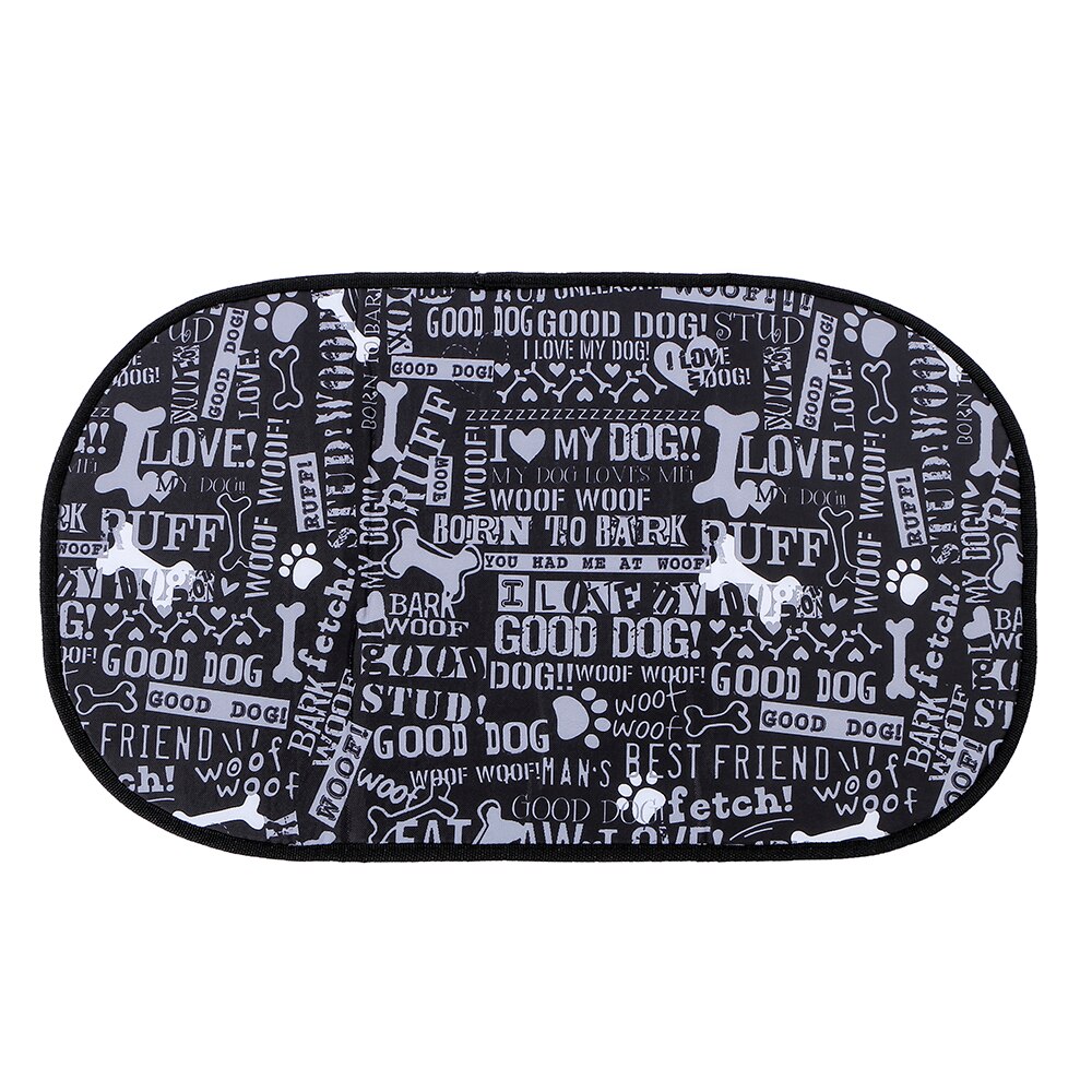 Knogleprint kæledyr dækkeserviet oxford klud kattemåtte dyrefoder tarm drikkemåtte hund fodring dækkeserviet: 55 x 32cm