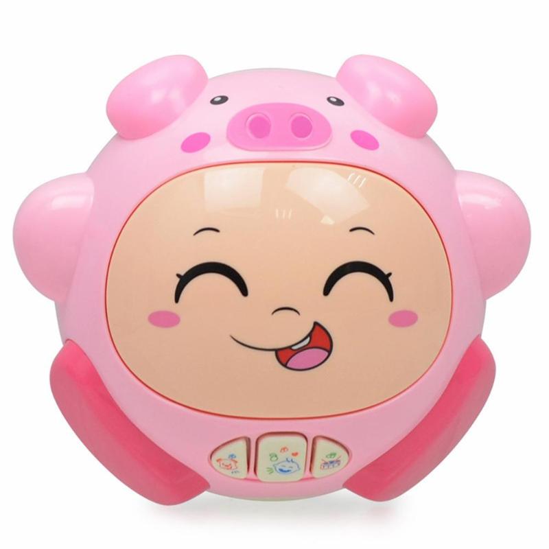 Cute Cartoon Electric Rolling Ball Light Sound Funny Toys Children Baby Musical Toy