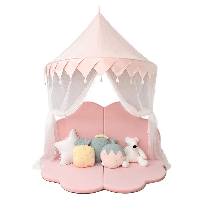 INS Nordic Children's Tent Pink Princess House for Children Indoor Girl's Tent for Kids Crib Canopy Net Tents Teepee Room Decor