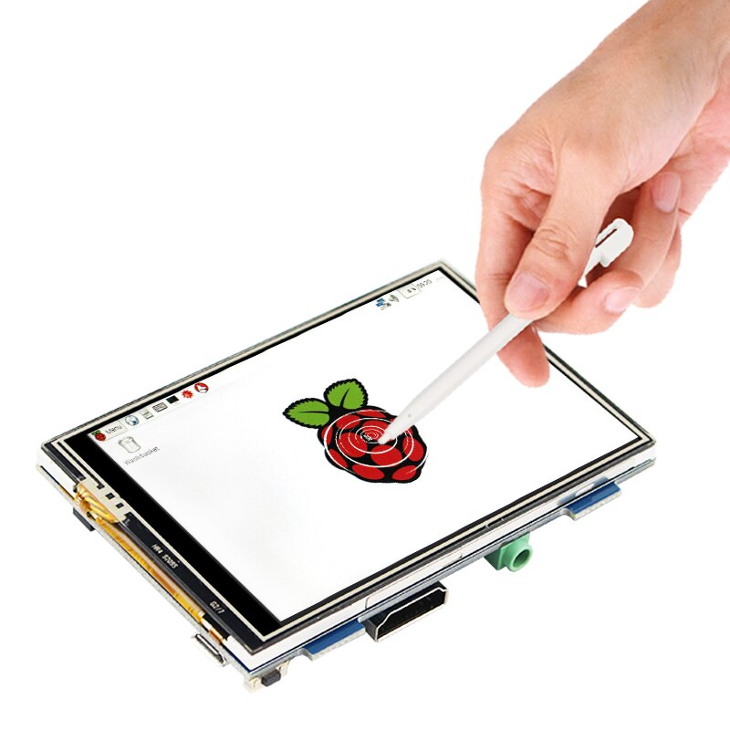 S ROBOT Raspberry Pi 4 Display 3.5 inch Touch Screen 480*320 LCD + Acrylic Case Enclosure Case for Raspberry Pi 3 RPI109