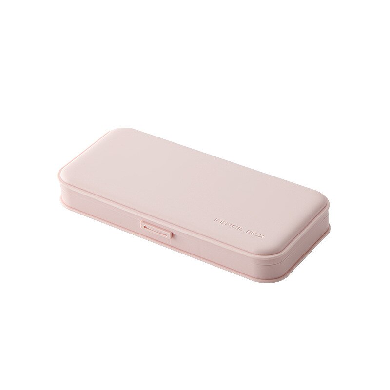 Simple Style School Pencil Case PP Frosted Waterproof Dirt Resistant Large Capacity Partitioned Pencil Box Student Stationery