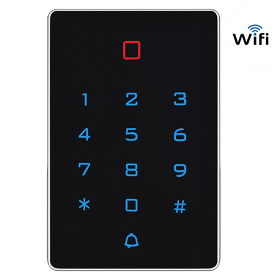 tuya wifi 125khz EM ID Touch screen backlit standalone keypad rfid controller WG26 for door gate lock access control system
