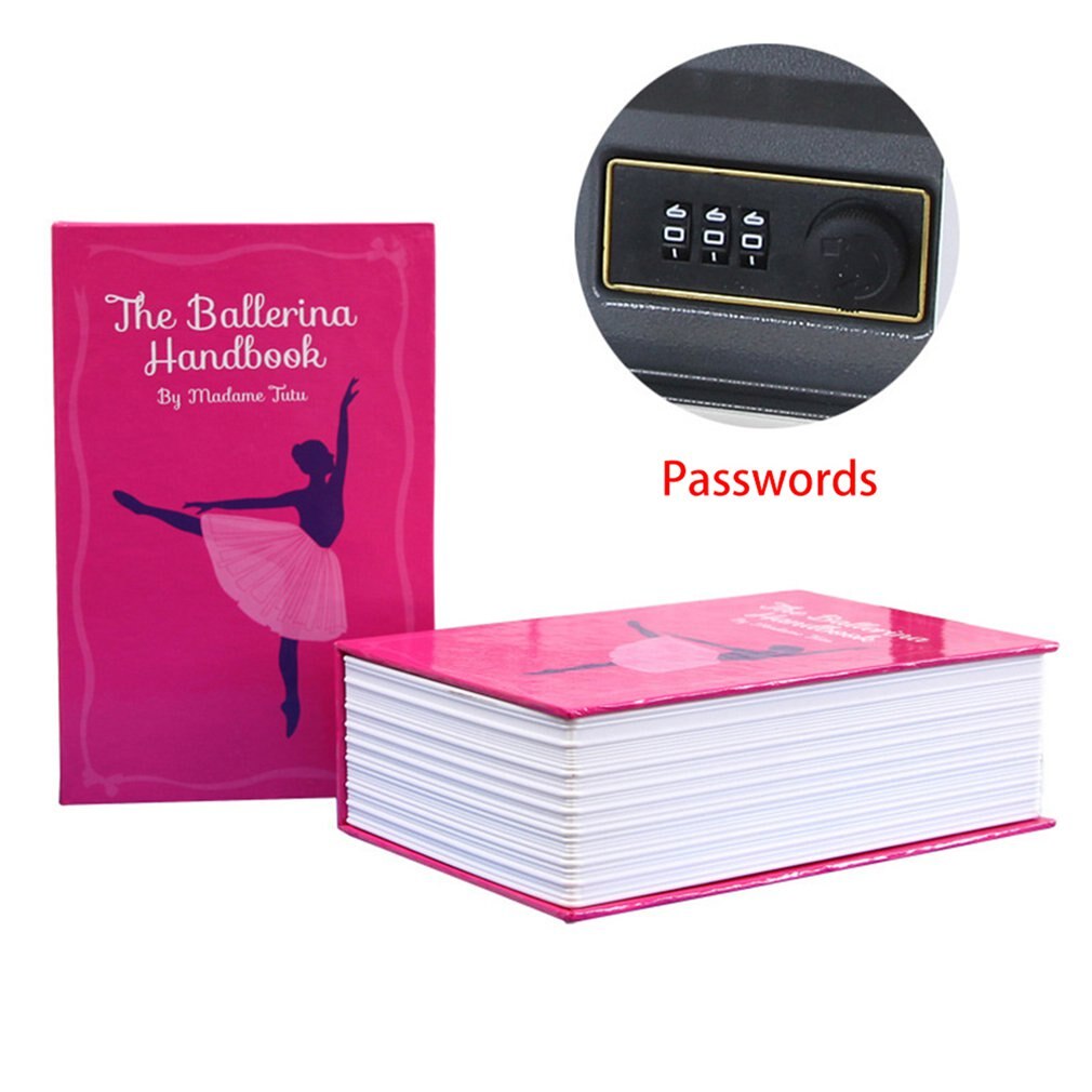 Safe Deposit Box Mini Home Storage Box Safe Cabinet Craft Book Password Key Box Insurance Box
