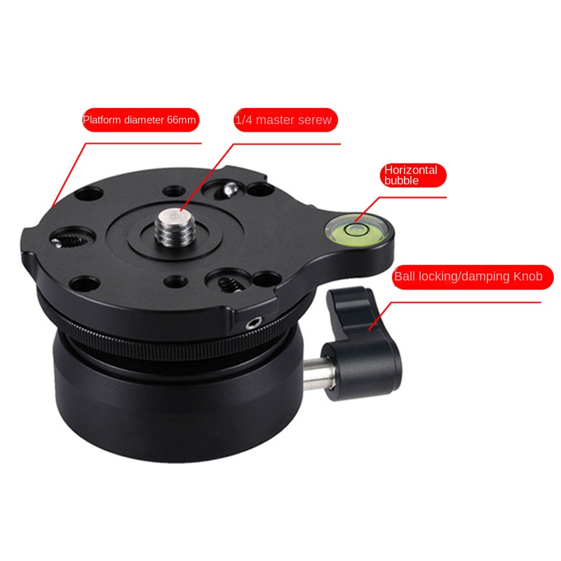 Leveling Table Hemispherical Base PTZ Tripod Camera Leveling Seat Above Head Shoot Camera Tripod Gimbal Head Pan Head