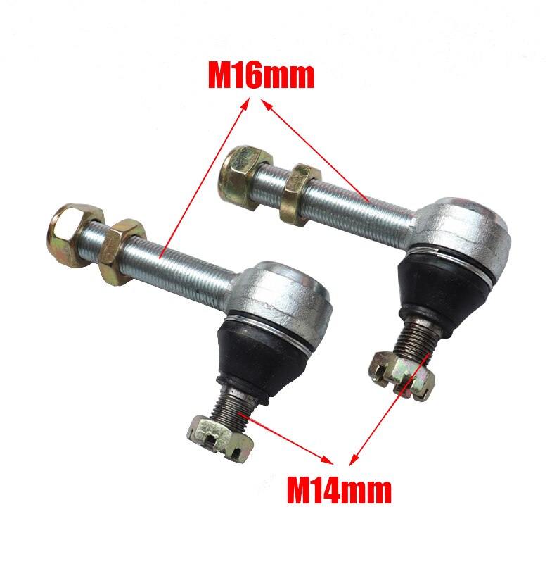 1 Paire 12mm 16mm Gauche Droite Boulon Embout De Biellette Rotule Pour 150cc 250cc Quad Dirt Bike Atv Go Kart Cyclomoteur Scooter 90639731