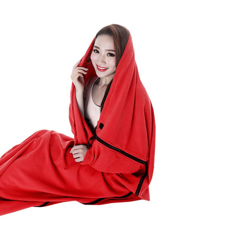 Fleece liner sovsäck vuxen camping inomhus hotell smutsavvisande ultralätt bärbar fleece sovsäck
