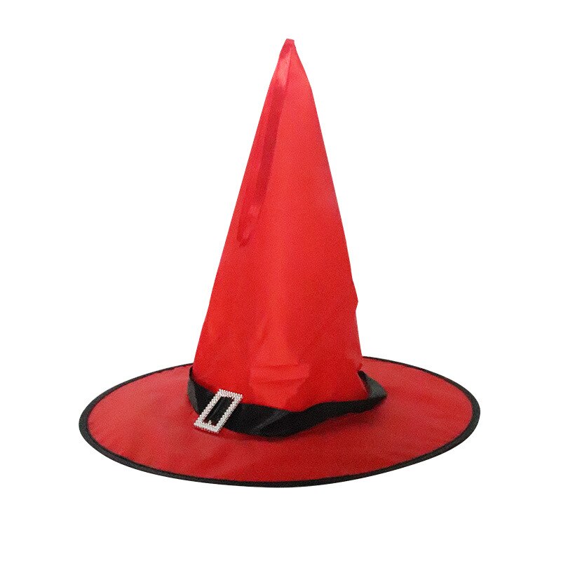 LED Flashing Party Hat Glowing Witch Hat Children Adults Performance Props Halloween Party Supplies: red