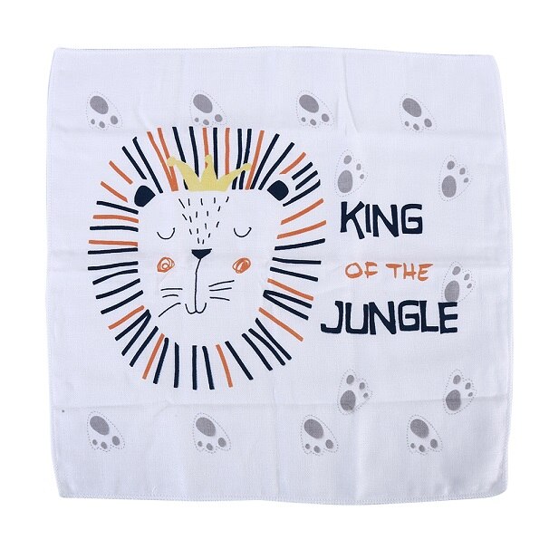 Kinder Baby Cartoon Handtuch Taschentuch Baumwolle Musselin Handtuch Taschentücher 4 Schichten Wischen Taschentücher: lion