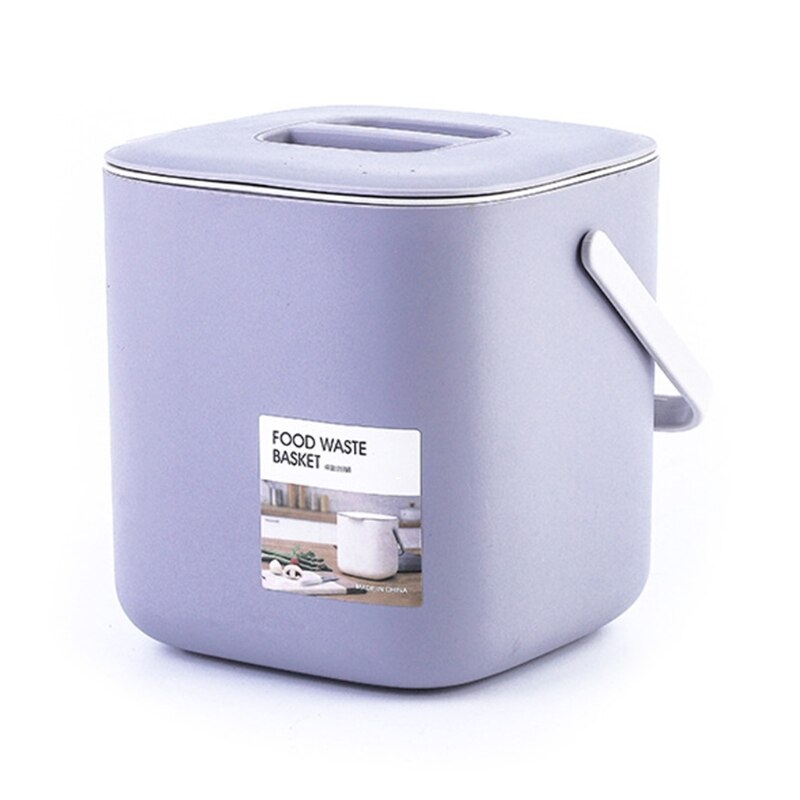 2022 Portable 2 Tier Plastic Kitchen Waste Trash Can with Handle Compost Drainer Bin