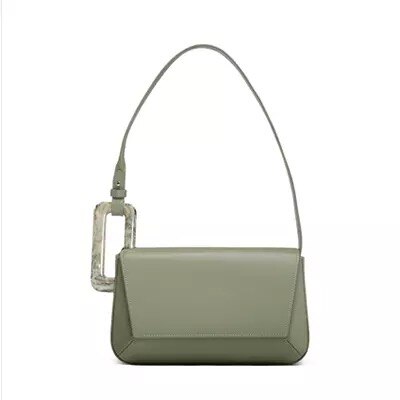 Spring Summer Long Panelled Flap Luxury Acrylic Shoulder Messenger Bag Clutch Party Bag Female Handbags: army green