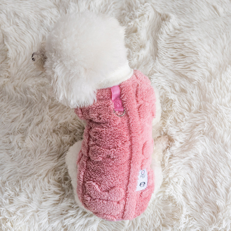 Pet Autumn and Winter Fleece Clothes Dog Cat Warm Coat Small Dogs Clothing Chihuahua Costumes: S / Silver