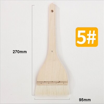 Pinceau pour peinture à l'huile pour aquarelle et laine, outil mural à Long manche en acrylique en bois pour construire le nettoyage de la maison, 1 pièce: 5in