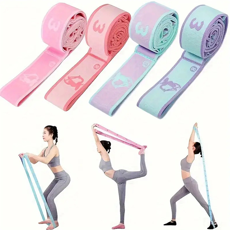 Elastischer Yoga-Stretchgurt mit Schlaufen, Stretchgurt für Ballett, Beinkörper, Stretchband für Yoga, Tanz, Pilates, Gymnastik