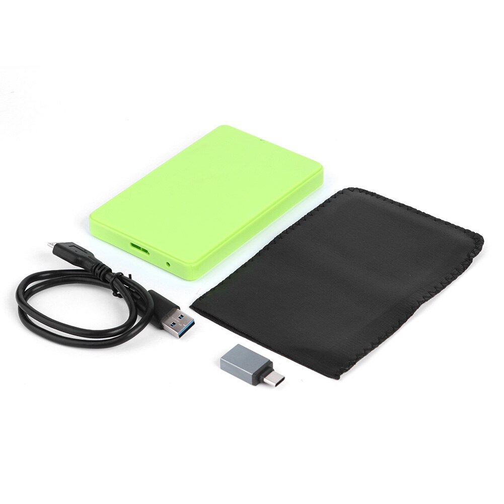 Newest 2.5 inch USB 3.0 Hard Drive Disk Enclosure 8TB 6Gbps HDD SSD Mobile External Hard Drive Enclosure Box Case for Laptop PC: Green