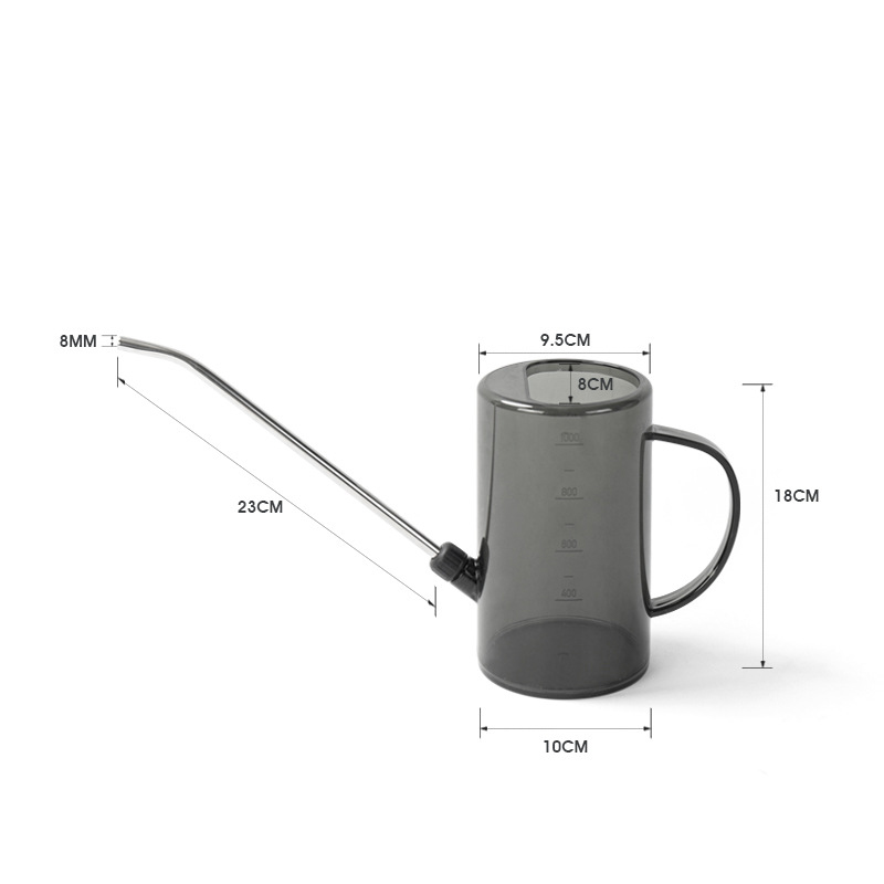 1/1.5/2L Lange Mond Gieter Huishoudelijke Transparante Gieter Tuin Gieter Tool Grote Capaciteit Plant Gieter: YELLOW