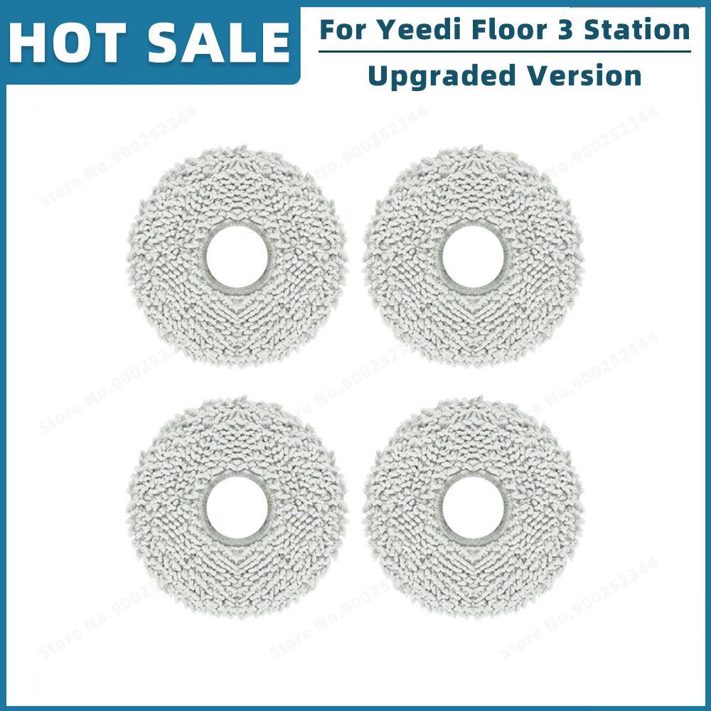 Compatible For Yeedi Floor 3 Station Robot Vacuum Cleaner Spare Parts Accessories Main Side Brush Mop Rag Cloth: Orange