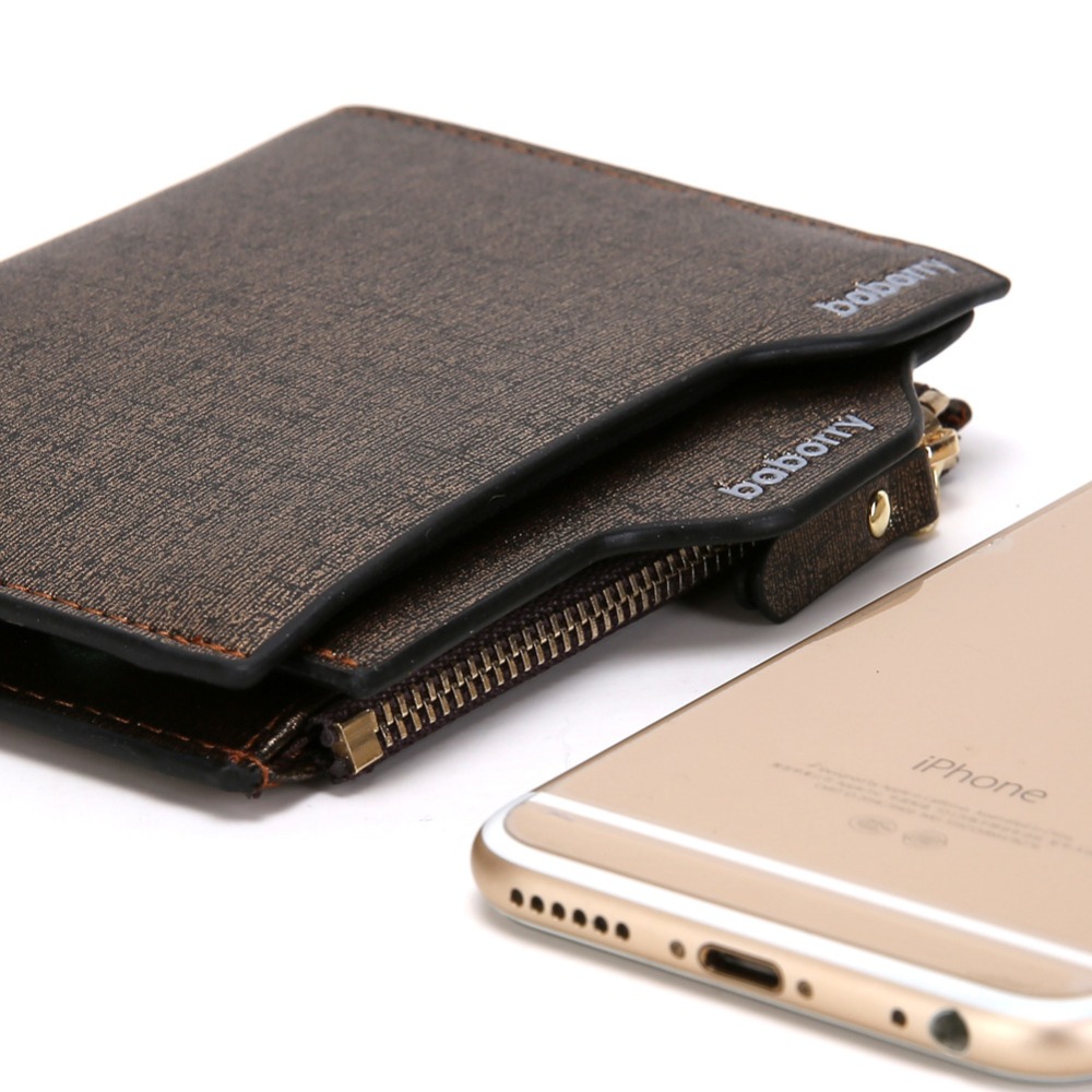 Wallets for Men with Coin Pocket Wallet ID Card Holder Purse Clutch with Zipper Men Wallet with Coin Bag