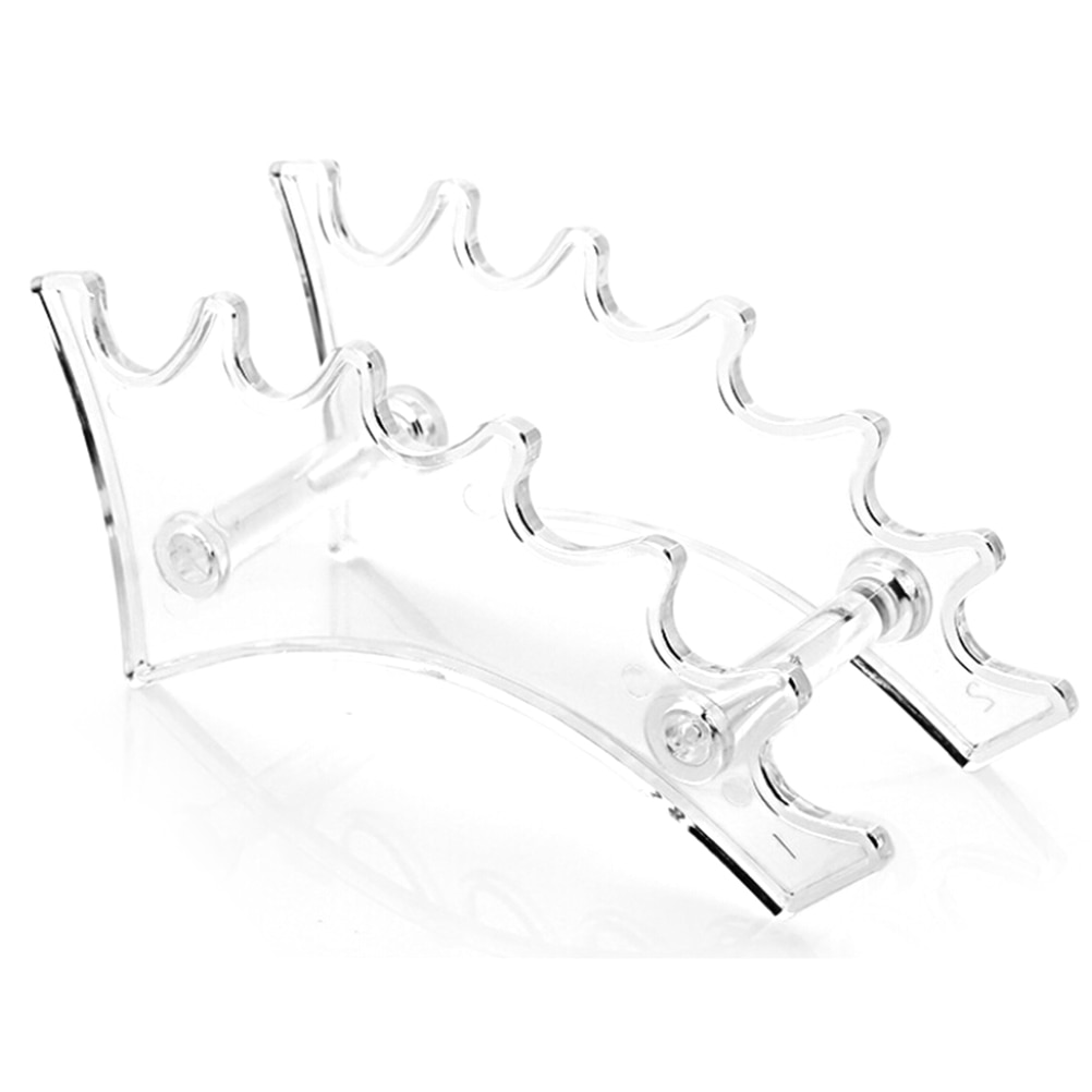 TUANTUAN Plastic Transparent 6 Slot Pencil Pen Spoon Jewelry Display Holder Stand Rack