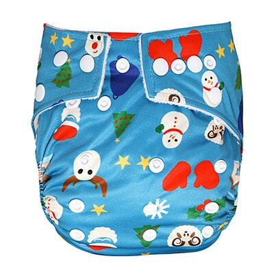 Christmas Prints Christmas 1PC Child Cloth Nappy Waterproof Diapers Reusable Nappy Covers Soft & Comfortable Fabric Diapers: Burgundy