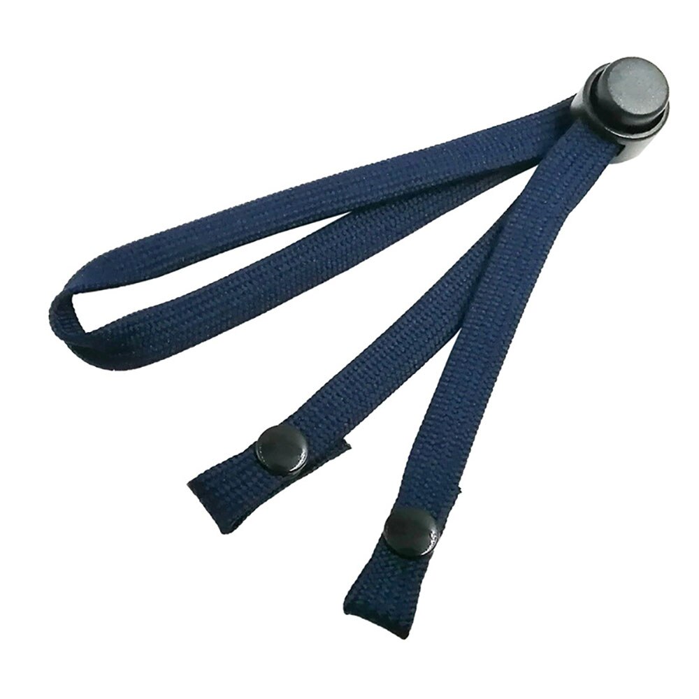 5 stuks drukknoopmaskerkoord, touwkettingen, verstelbare gespen, oorbandverlengers, sluitingen, nek- en gezichtsbandhouder, touw: Donkerblauw 5 stuks