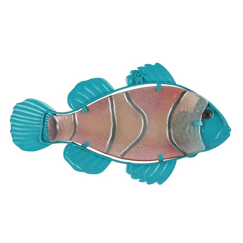 Décoration murale de poisson en verre de métal | Décoration de maison et de jardin, animaux pour Statues et Sculptures de jardin en plein air, Miniatures