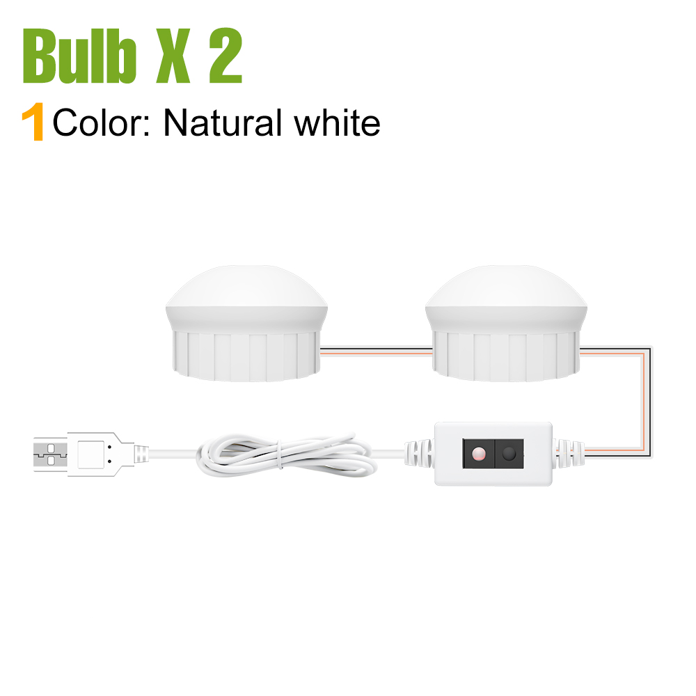 Miroir de maquillage à LED avec ampoule IQUE Table, lampe à intensité variable, décoration de chambre à coucher, miroirs cosmétiques, éclairage de remplissage, DC 5V: changeant