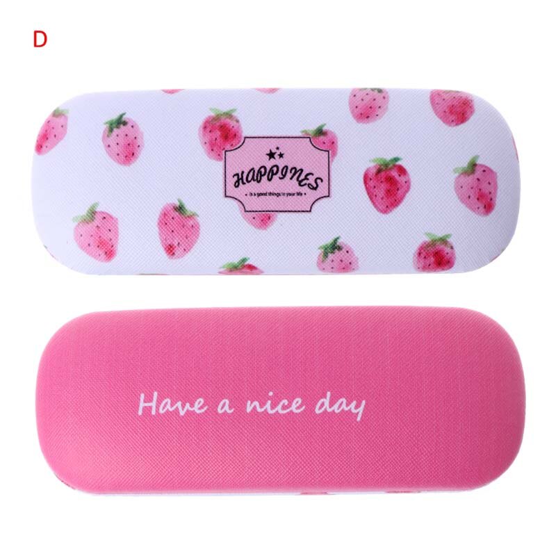 Protable fruta óculos de sol óculos de olho duro caso protetor caixa bolsa saco r9je: Strawberry