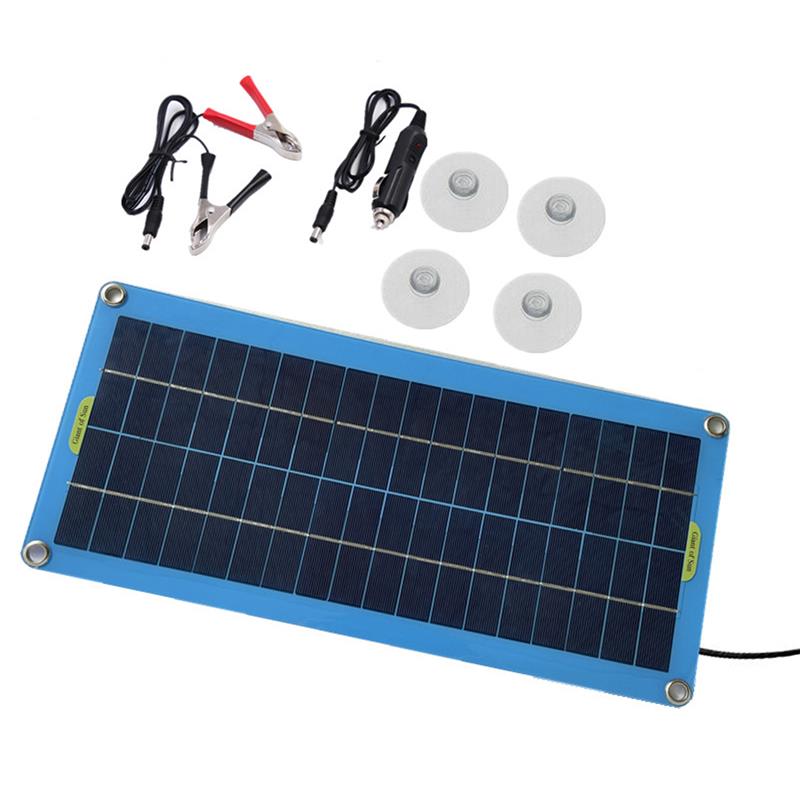 Solar Panel 30W 12V USB Output Panel Solar Placa Solar Cells Poly Controller For Car Yacht Battery Boat Charger Solar Panel Kit