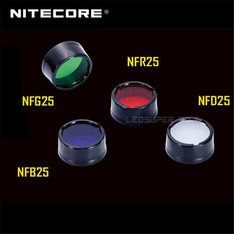 Nitecore NFR25 NFB25 NFG25 NFD25 Multicolour Zaklamp Filter 25.4Mm Geschikt Voor Zaklamp Met Hoofd Van 25.4Mm