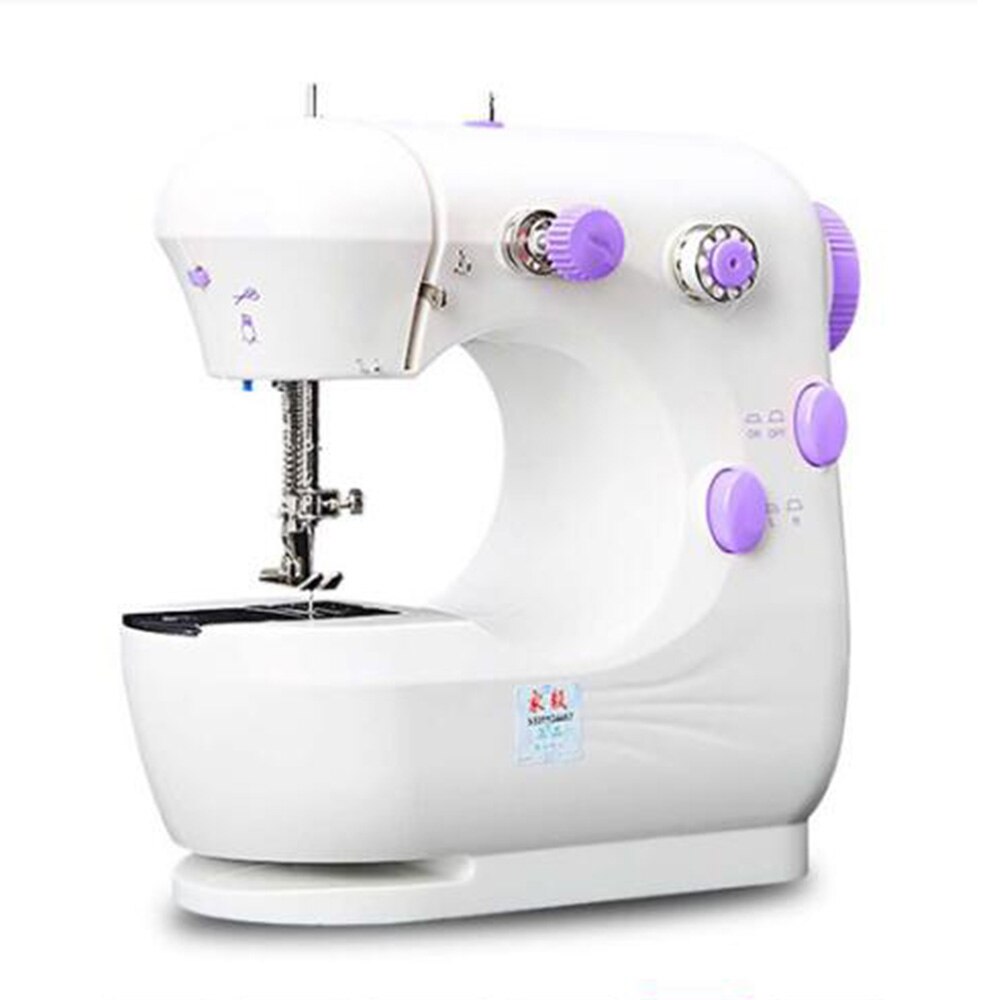 INNE-máquina de coser con Pedal de ajuste de velocidad, Mini máquina de coser Manual, portátil, para Sastre, luz eléctrica