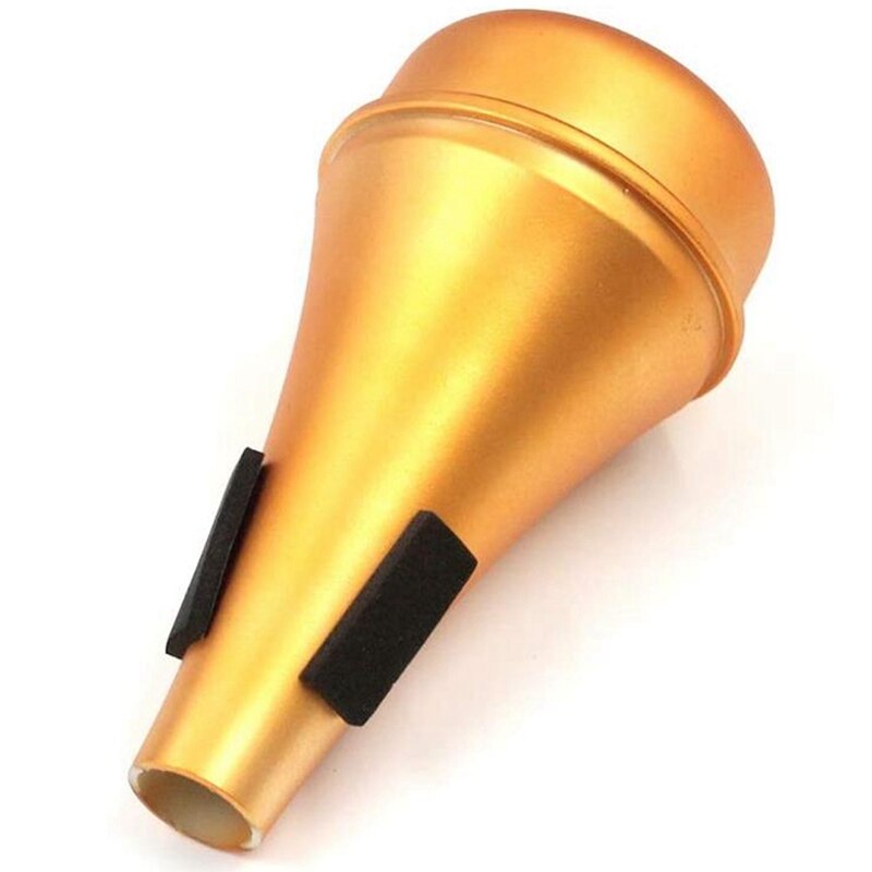 Trompeta de práctica de peso ligero, sordina recta, sourdina Br, instrumentos musicales, accesorios de pieza (dorado): Default Title