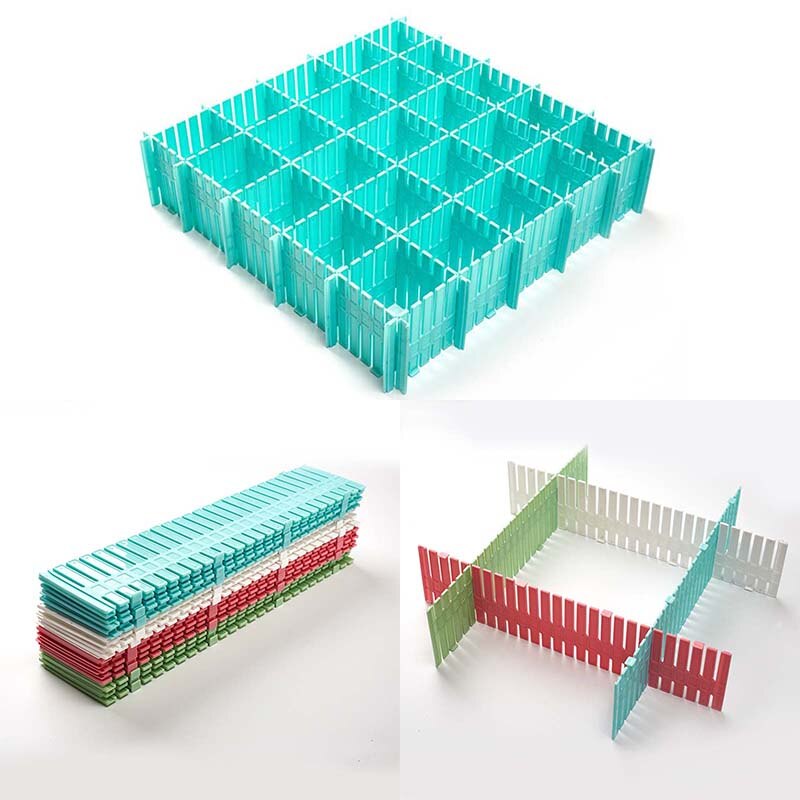 2/4Pcs DIY drawer storage divider PP free combination divider Drawer storage divider DIY plastic drawer divider