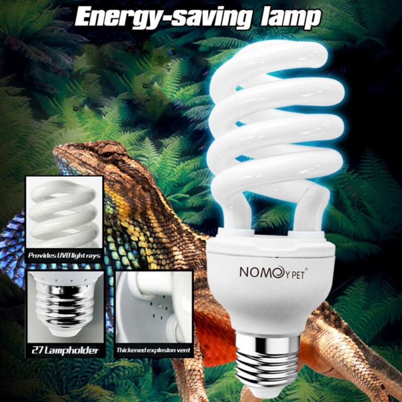 Lámpara de Sol de calcio de planta suculenta reptil con 26W UVB tortuga de ahorro de energía Liard Habitat iluminación para tortuga serpiente lguanas