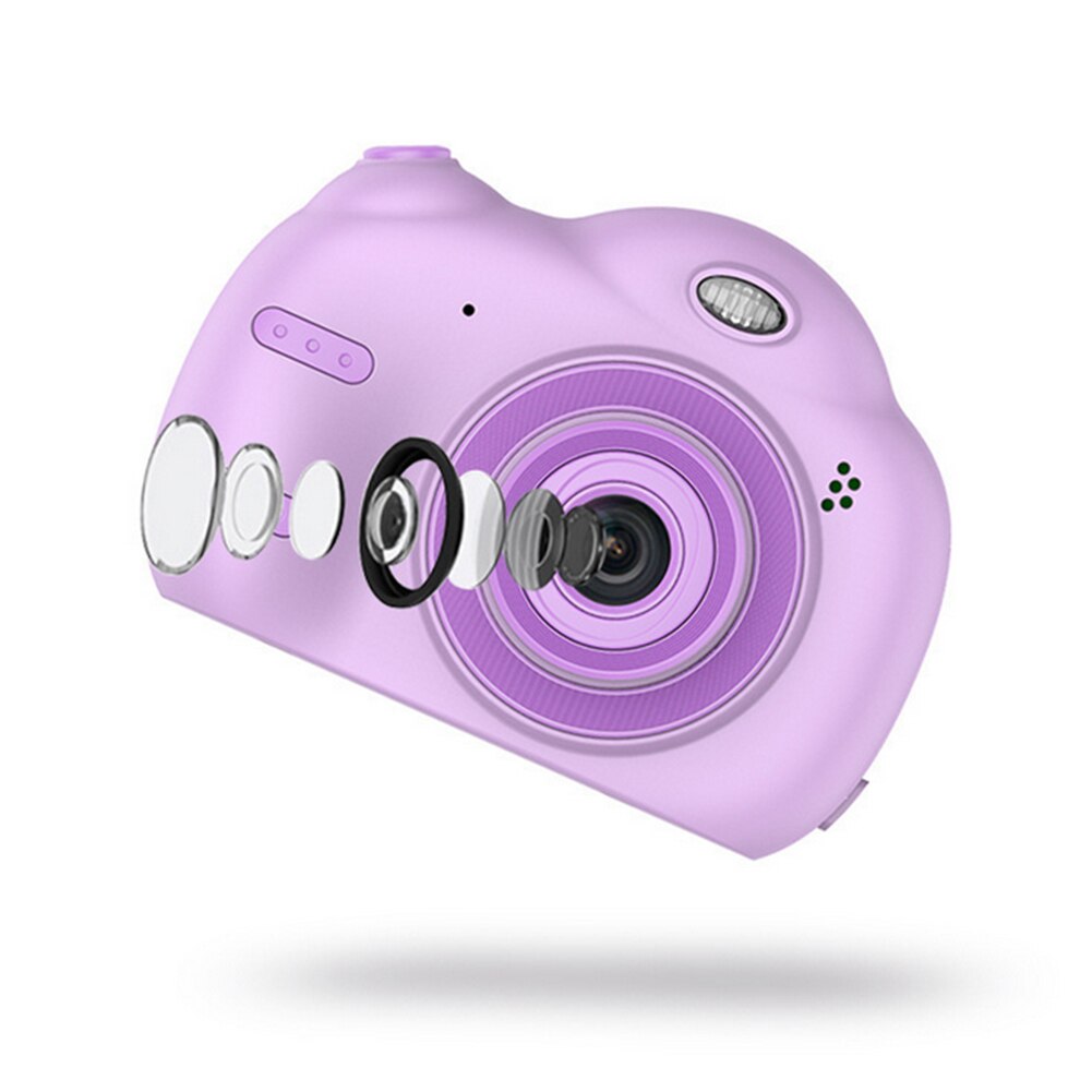 Photography Props 32GB TF Card Purple Digital Camera Original Camera Optical Mini Camera with Flash for Children