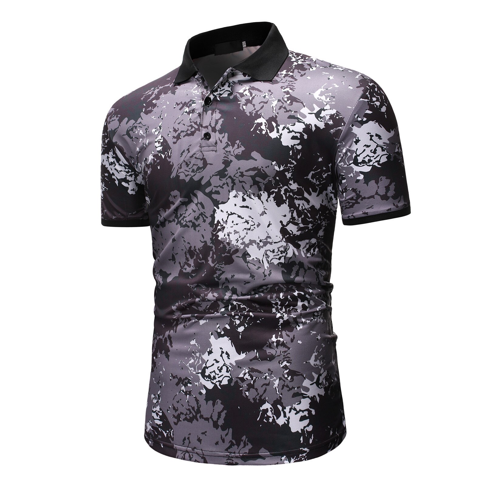 Men Polo Shirt Short Sleeve Casual Male Polos Shirts Print Slim Fit Summer Man Clothes Business Printing Clothing