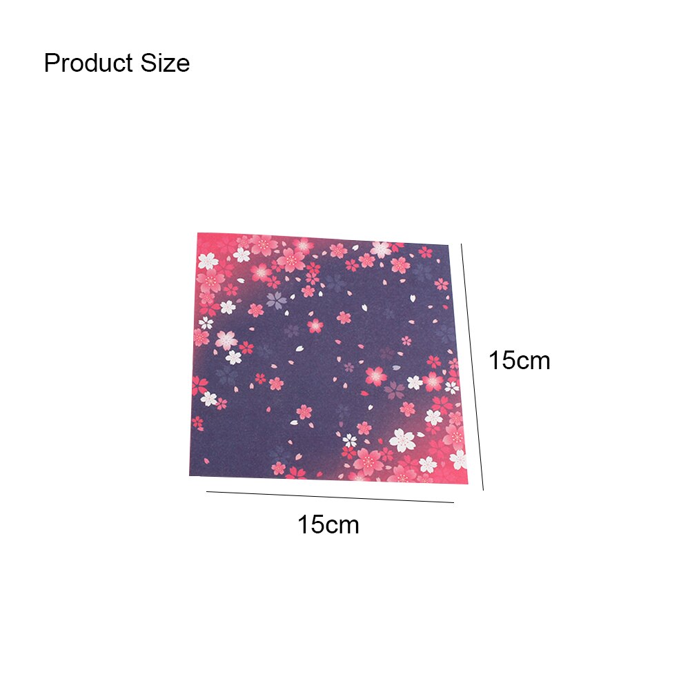 60PCS Cherry Origami Handmade Materials Paper DIY Crane Packaging Materials Origami Paper Flower Square Scrapbook Papers