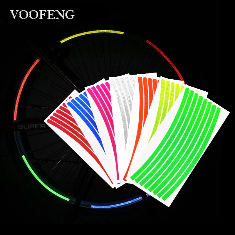 VOOFENG High Intensity Reflective Sticker for Bicycle Wheel Sticker Road Safety Self-Adhesive Backing