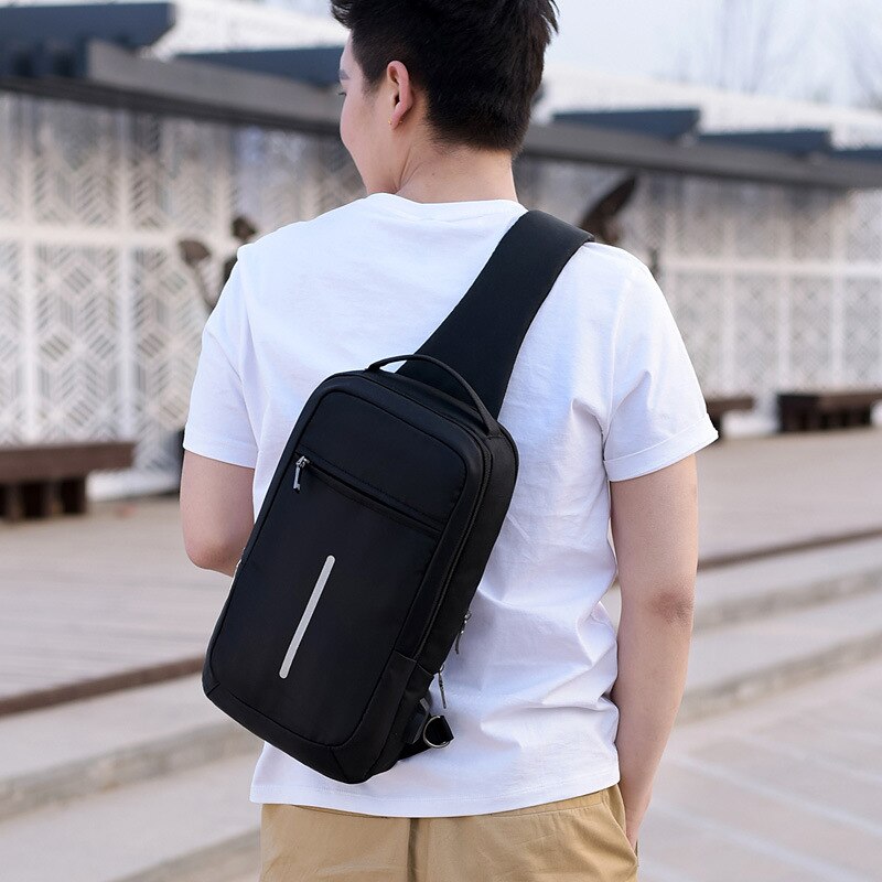 male small travel bag sling chest bag usb charge men messenger bags waterproof mini cross body bags women shoulder bag bagpack