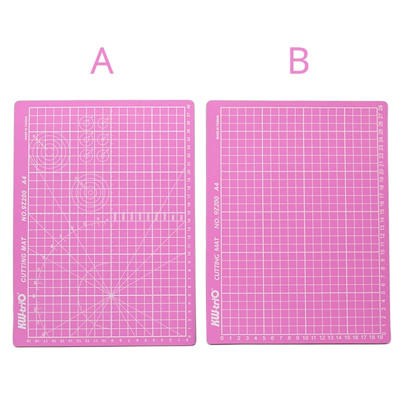 PVC A4 Pink Cutting Mat Cutting Pad Patchwork Cut Pad A4 Double-Sided Self-Healing Patchwork Craft Cutting Board DIY Tools