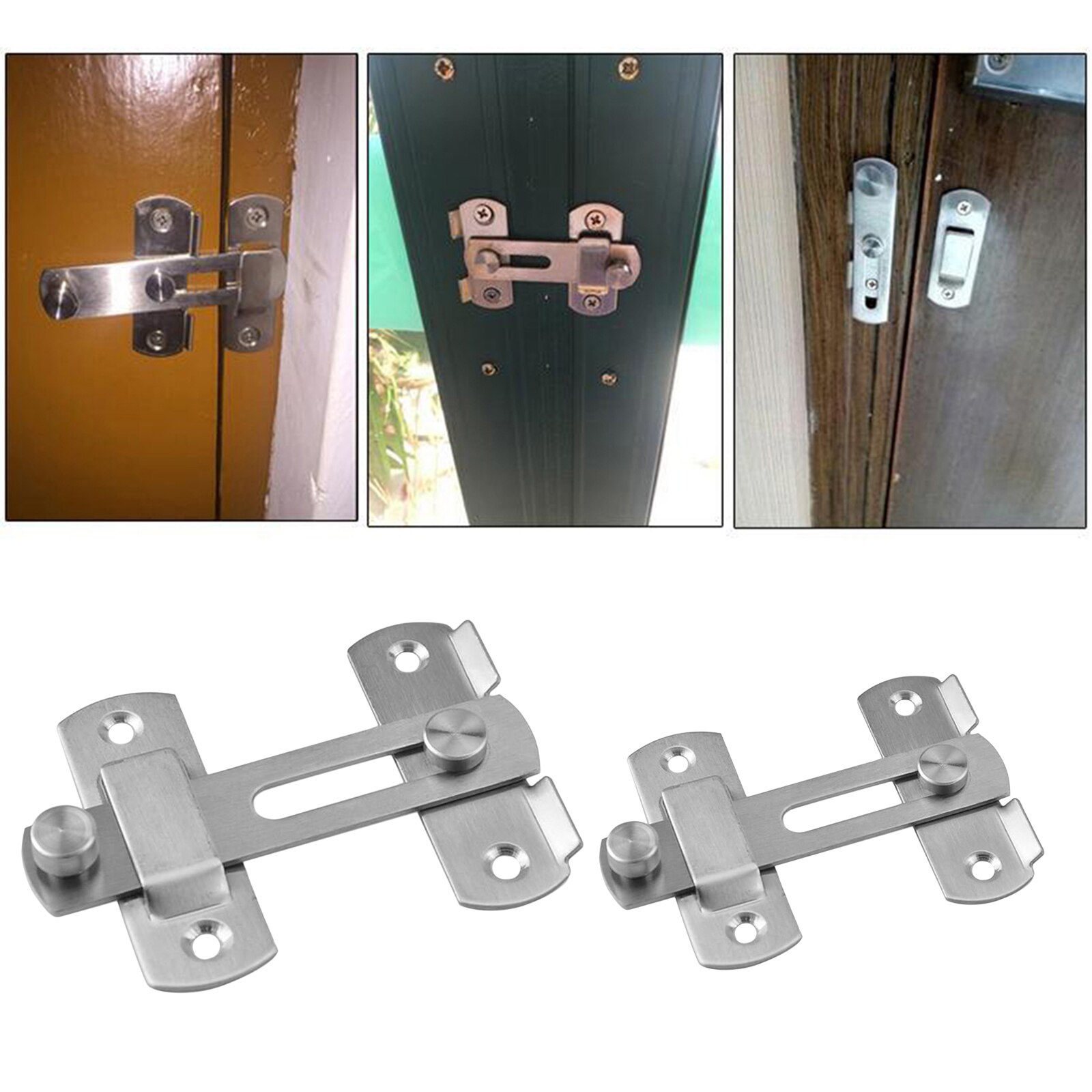 Rustfrit stål dørlås lås tønde dørbolt til hjemmet indvendige døre hoveddør