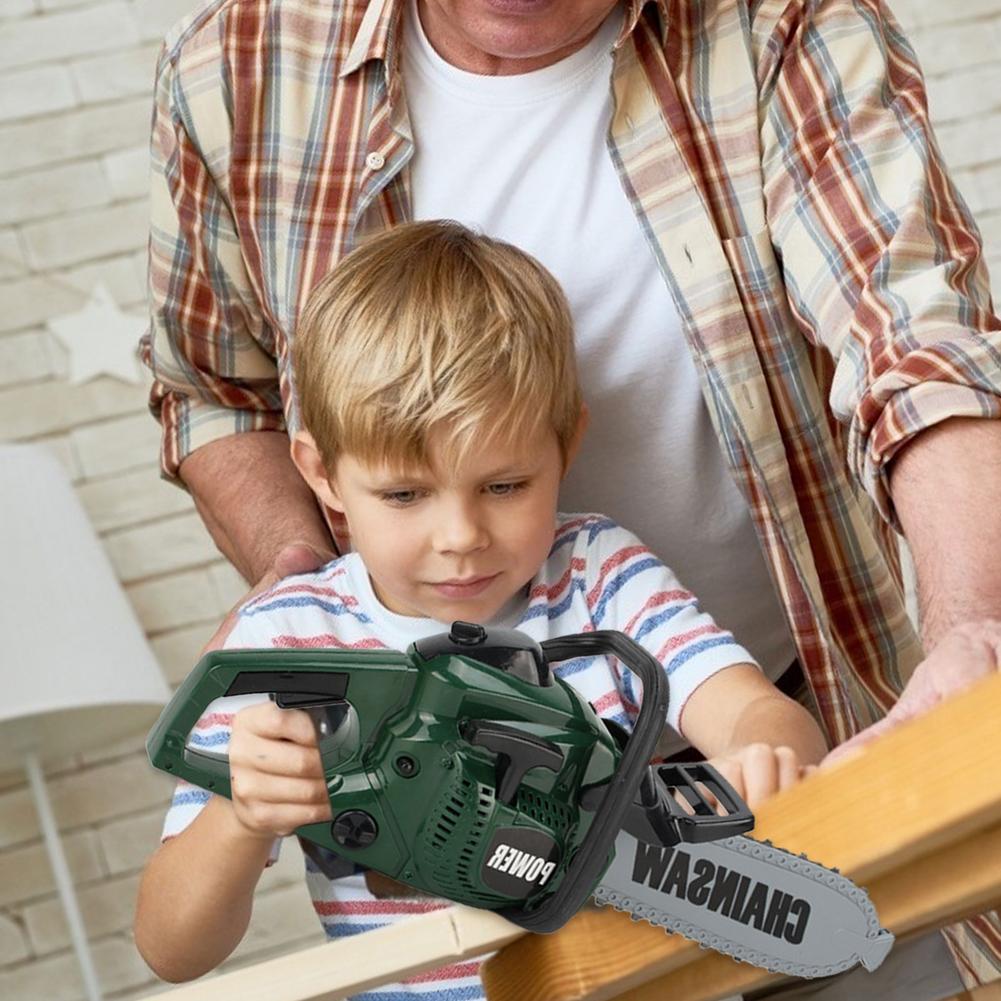 Giocattolo elettrico per motosega per bambini sicuro realistico suono potenza rotante casa attrezzo da giardino finta gioca giocattoli per bambini