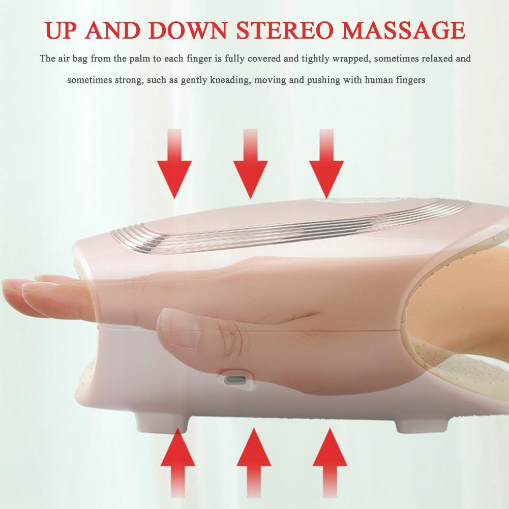 Hand Massager Smart Electric Hand Massage Device Heated Compress Physiotherapy Device Air Compression Finger Stimulator Massager