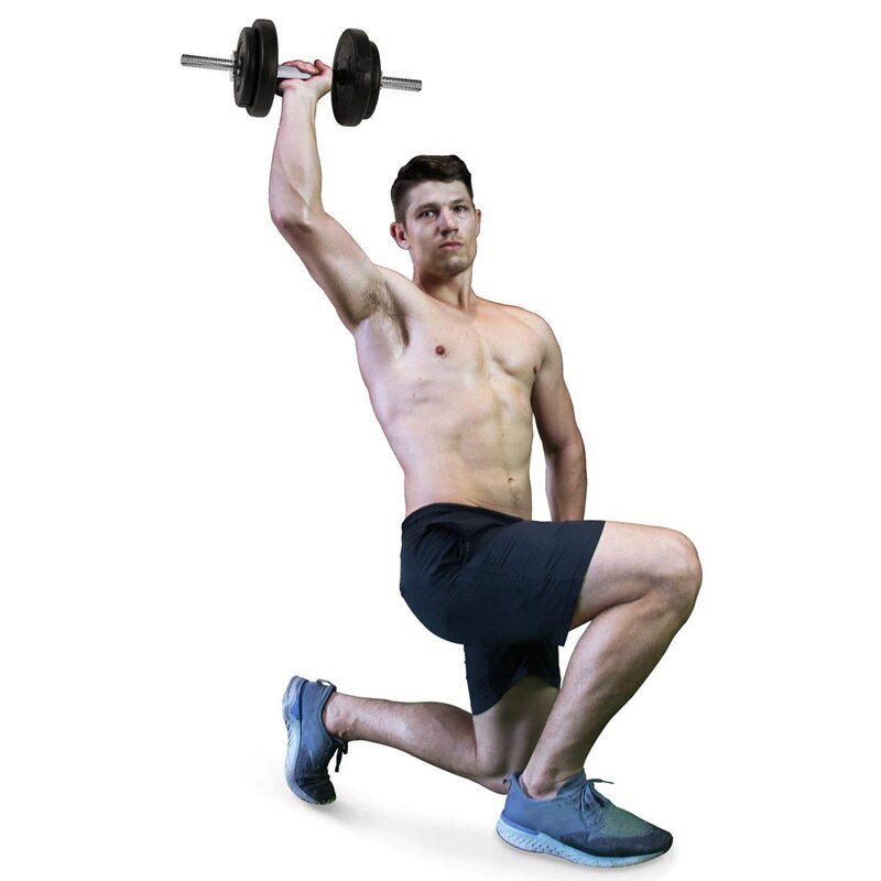 1Pc 14 Inch Standard Threaded Dumbbell Handles Adjustable Dumbbell Bar Handles Fit 1 Inch Standard Weight Plate