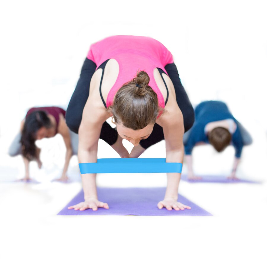 Faixas de resistência de yoga definir 5 níveis elástico loop exercício banda para casa ginásio fitness treinamento de força fisioterapia treino