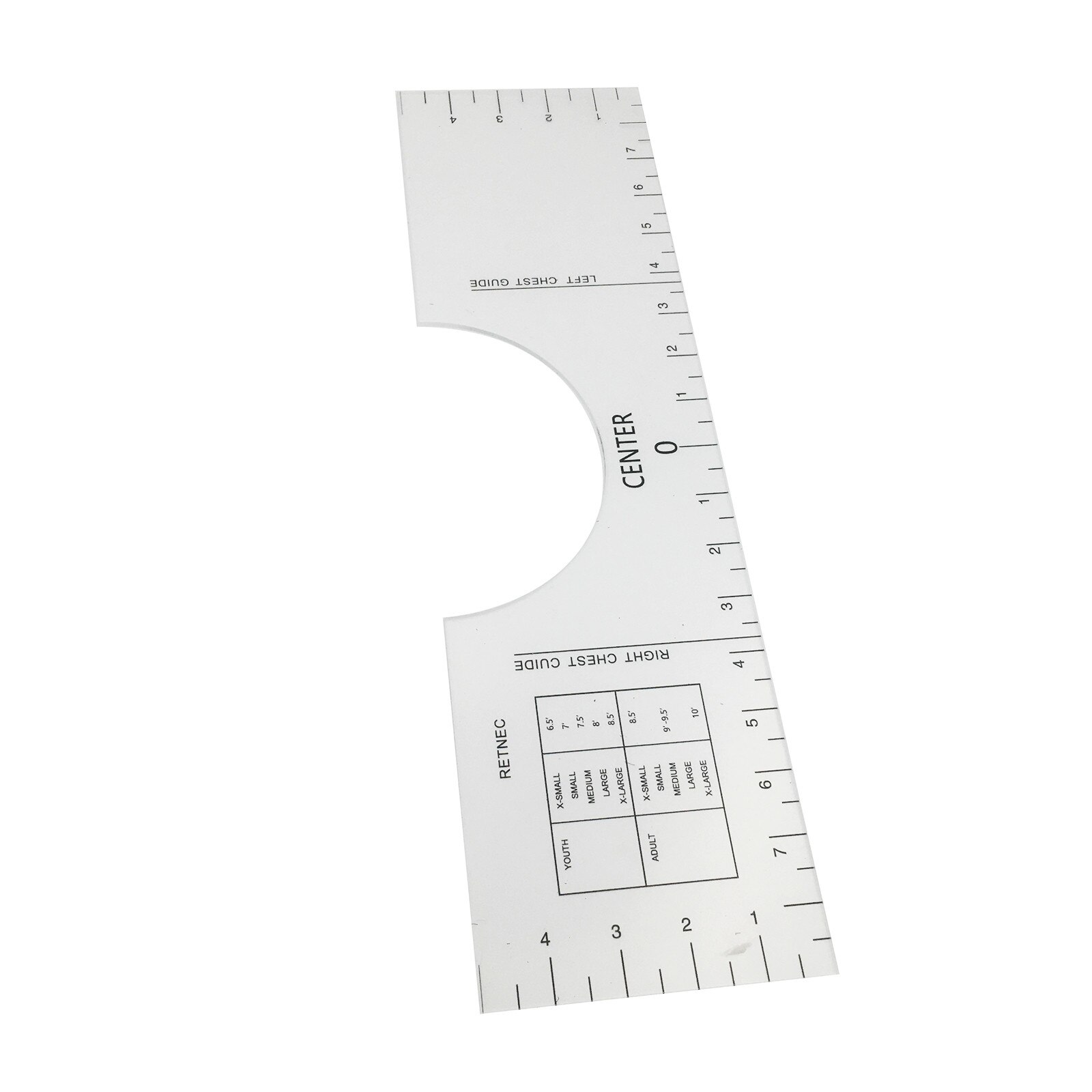 35# Transparent Acrylic T-Shirt Guide Ruler Vinyl Ruler Alignment Fabric Centering Tool Fabric DIY Crafts Sewing Accessories: B