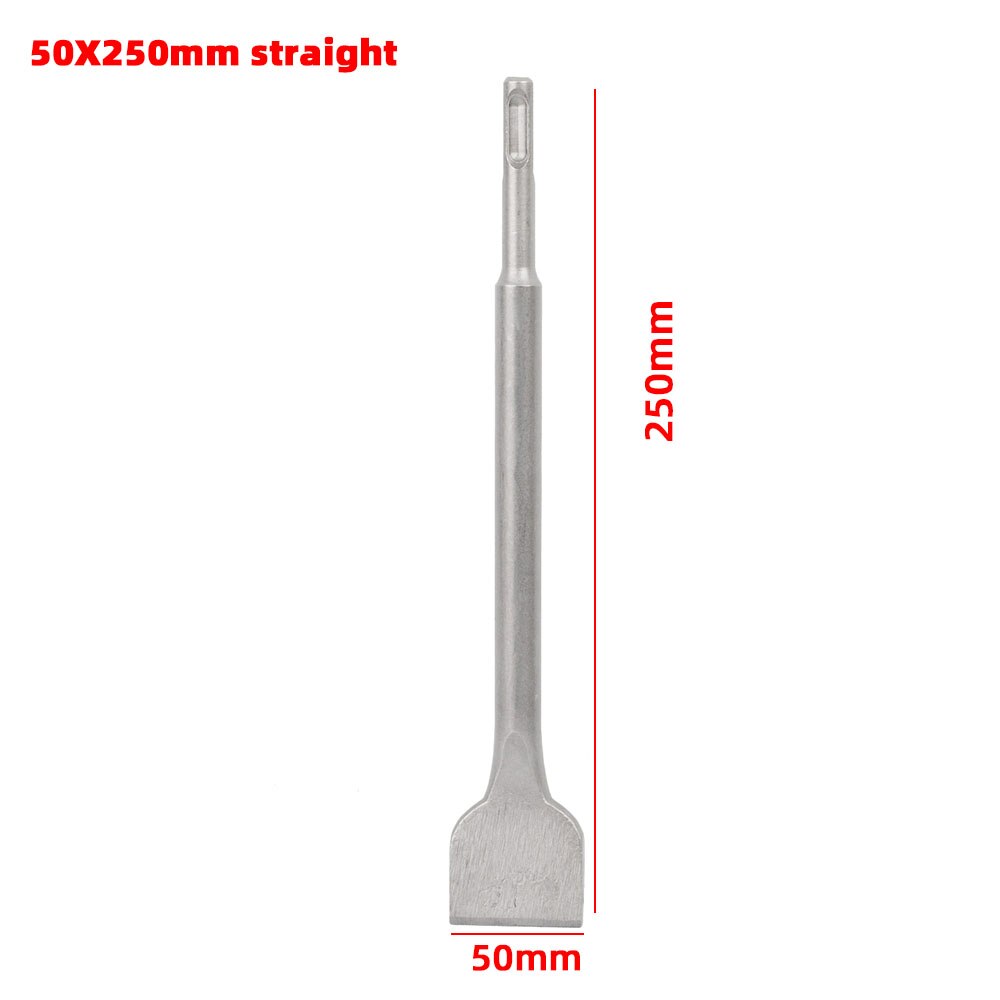 1PC SDS PLUS l Round Shank tile Shovel Electric Hammer Chise Wall Concrete Impact Drill Elbow Widening Drill bit: 50X250 straight