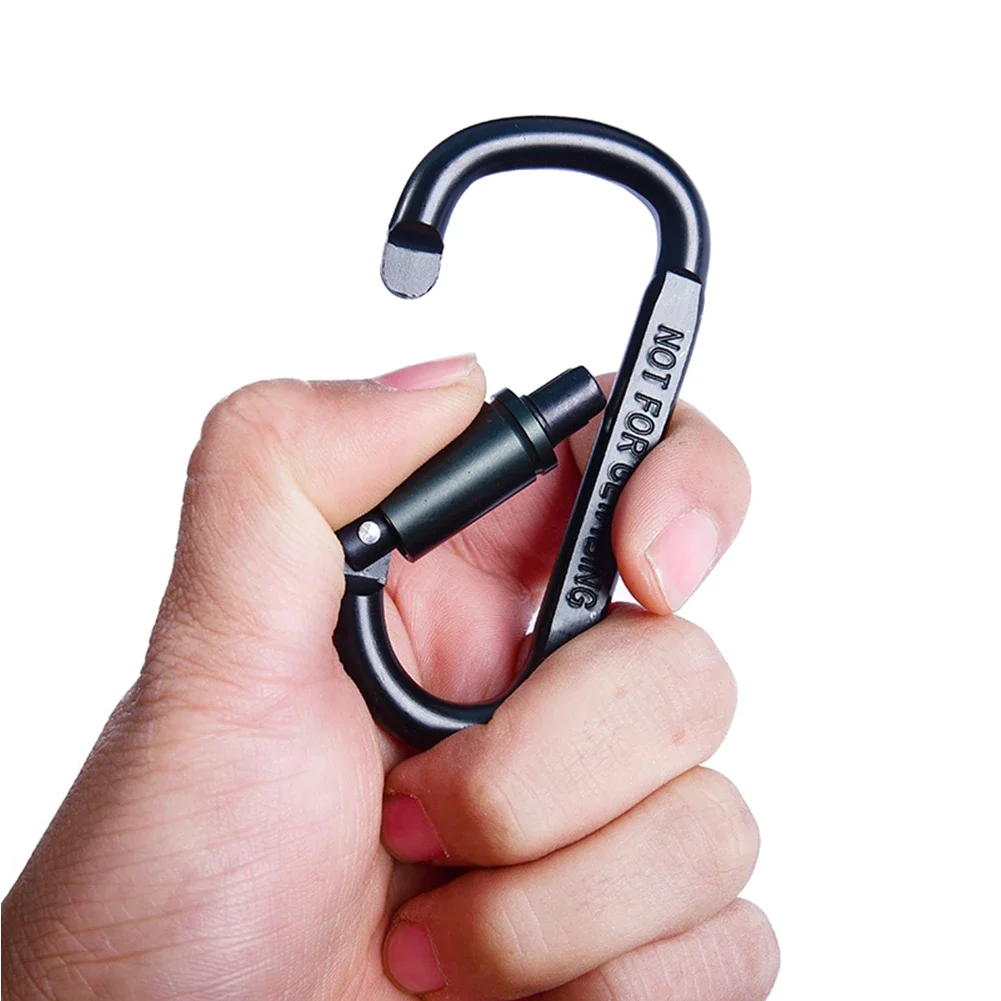 Mosquetón para mochila, llavero para acampar al aire libre, senderismo, aleación de aluminio, anillo en D, Clip de bloqueo, hebilla, gancho, herramientas de escalada, 6 uds.