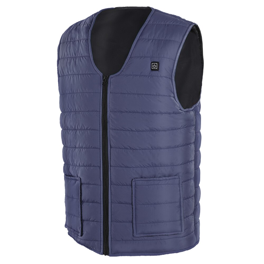 L -5xl elektrisch vest verwarmd usb thermisch 5 verwarmingszones bodywarmer 3 kleuren warmhouden winter verwarmd kussen fysiotherapie: Blauw / Xxl