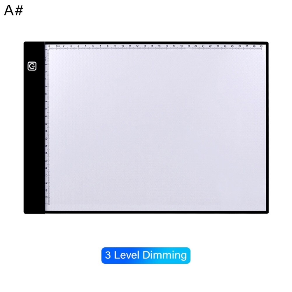 LED A4 Drawing Tablet Digital Graphics Pad USB LED Light Box Copy Board Electronic Art Graphic Painting Writing Table: 3 Level Dimmable