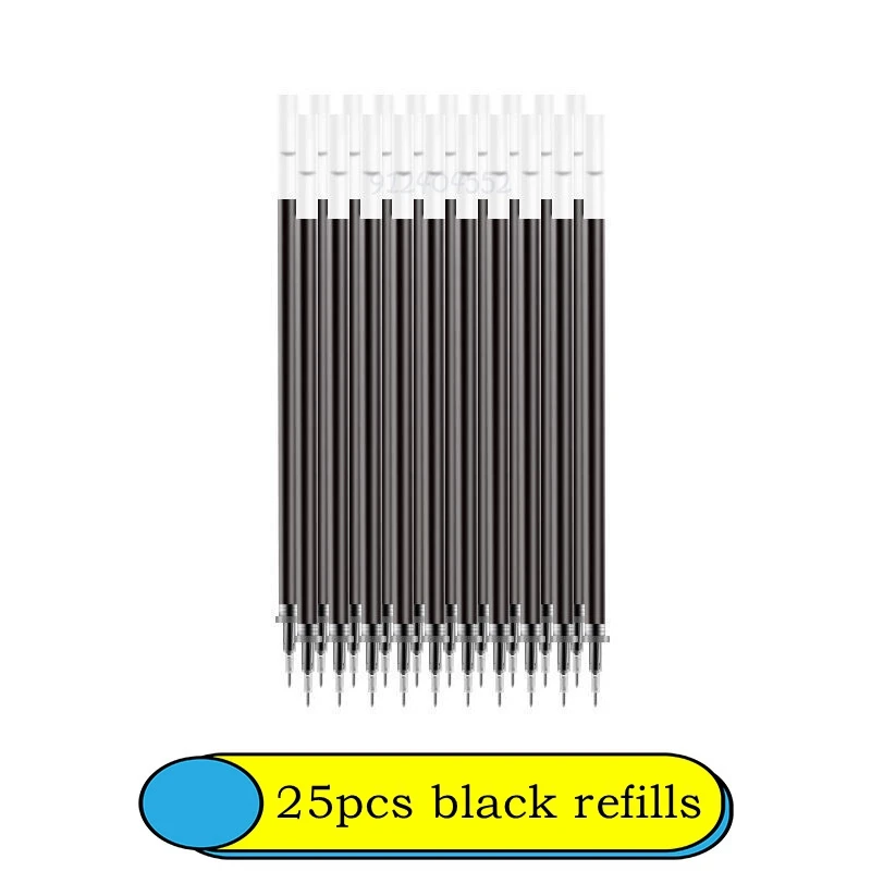 6-25Pc 0.5mm Gel Pen Set Neutral Pen Black/Blue/Red Color Replacable Refill Smooth Writing School Stationery Supplies